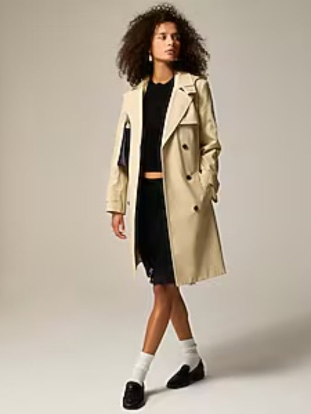 J. Crew Icon Trench Coat NWT Beige Khaki Belted Classic Coat Size 8